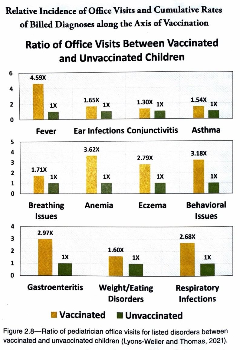 Vax-Unvax studie – hälsojämförelse vaccinerade vs ovaccinerade barn, diagram 1